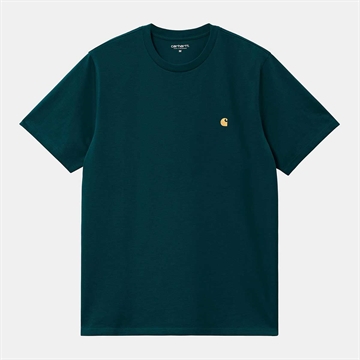 Carhartt WIP T-shirt Chase s/s Duck Blue / Gold